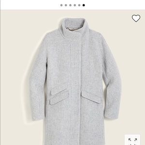 *NWT* J. Crew Cocoon coat in Italian stadium-cloth wool, 8p heather dsk